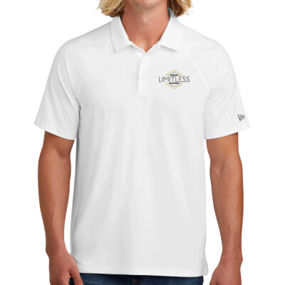 Unisex White Embroidered Limitless Polo Thumbnail