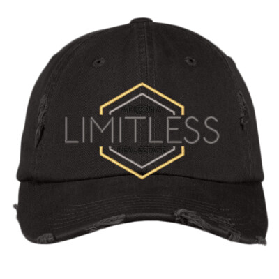 Embroidered Limitless Distressed Cap with American Flag Thumbnail